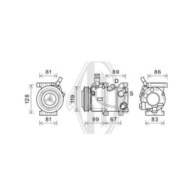 DIEDERICHS Kompressor,kliimaseade DCK1664