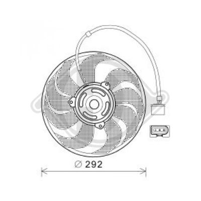 DIEDERICHS Вентилятор, охлаждение двигателя DCL1002