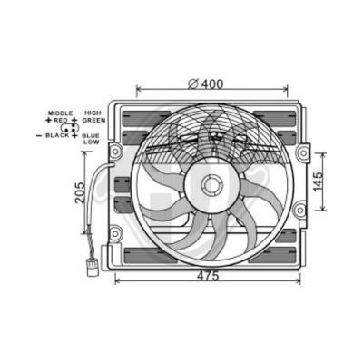 DIEDERICHS Ventilaator,kliimakondensaator DCL1009