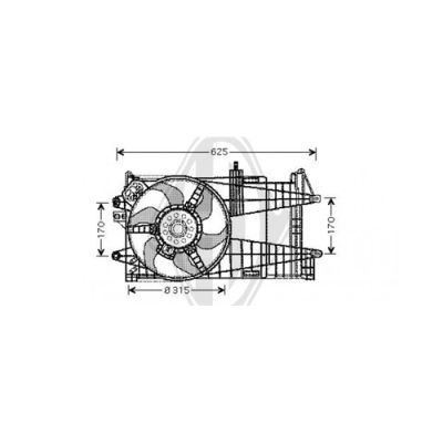 DIEDERICHS Ventilaator,mootorijahutus DCL1011