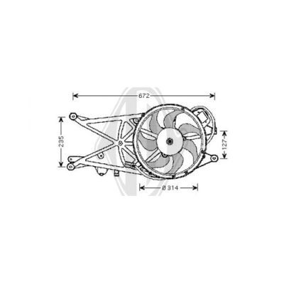 DIEDERICHS Ventilaator,mootorijahutus DCL1024