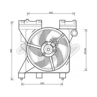 DIEDERICHS Ventilaator,mootorijahutus DCL1067