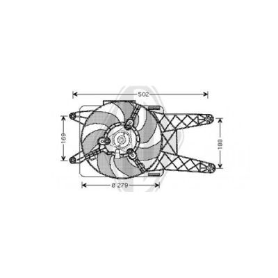 DIEDERICHS Ventilaator,mootorijahutus DCL1077