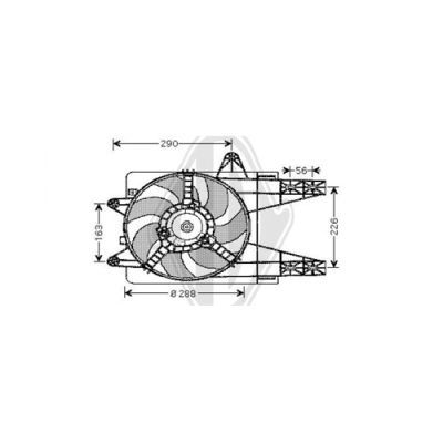 DIEDERICHS Ventilaator,mootorijahutus DCL1101