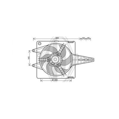 DIEDERICHS Вентилятор, охлаждение двигателя DCL1104