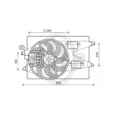 DIEDERICHS Ventilaator,mootorijahutus DCL1113