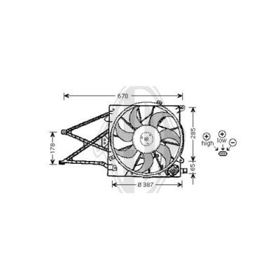 DIEDERICHS Ventilaator,mootorijahutus DCL1147