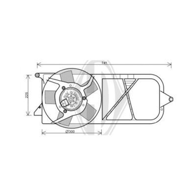 DIEDERICHS Ventilaator,mootorijahutus DCL1154