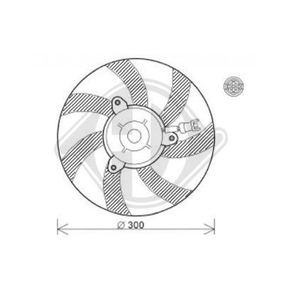 DIEDERICHS Вентилятор, охлаждение двигателя DCL1193