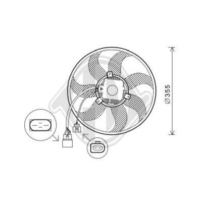 DIEDERICHS Ventilaator,mootorijahutus DCL1238