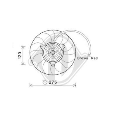 DIEDERICHS Вентилятор, охлаждение двигателя DCL1242