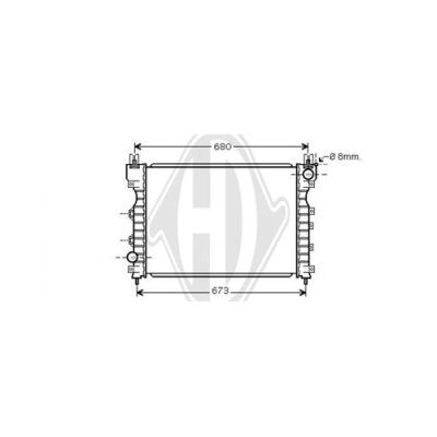 DIEDERICHS Radiaator,mootorijahutus DCM1410