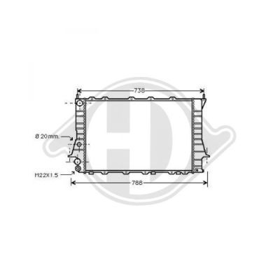 DIEDERICHS Radiaator,mootorijahutus DCM1433