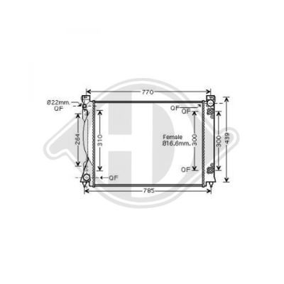 DIEDERICHS Radiaator,mootorijahutus DCM1482