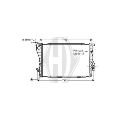 DIEDERICHS Radiaator,mootorijahutus DCM1552