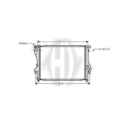 DIEDERICHS Radiaator,mootorijahutus DCM1554