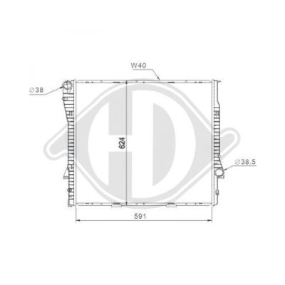 DIEDERICHS Radiaator,mootorijahutus DCM1563