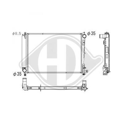 DIEDERICHS Radiaator,mootorijahutus DCM1624