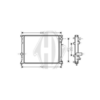 DIEDERICHS Radiaator,mootorijahutus DCM1630