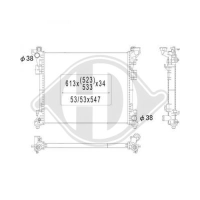 DIEDERICHS Radiaator,mootorijahutus DCM1632