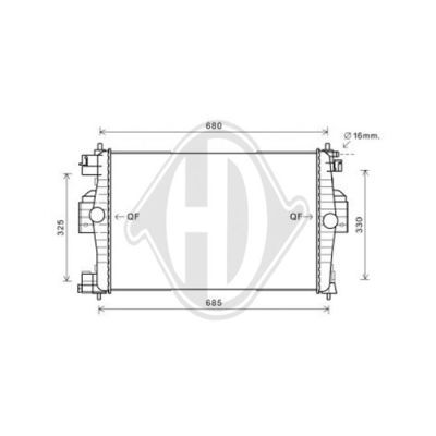 DIEDERICHS Radiaator,mootorijahutus DCM1740