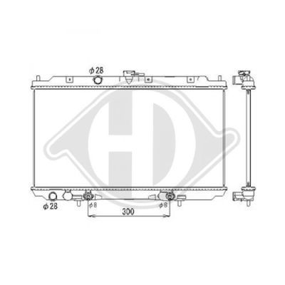 DIEDERICHS Радиатор, охлаждение двигателя DCM1828