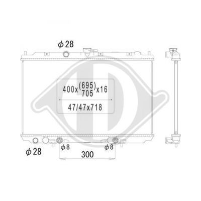 DIEDERICHS Radiaator,mootorijahutus DCM1829