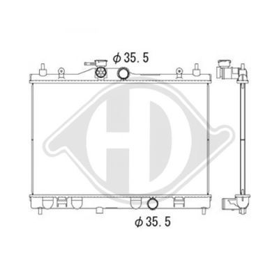 DIEDERICHS Радиатор, охлаждение двигателя DCM1878