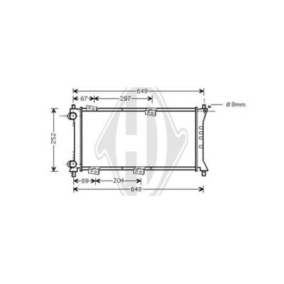 DIEDERICHS Радиатор, охлаждение двигателя DCM1962