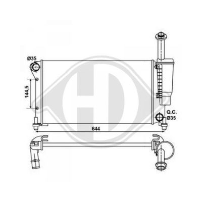 DIEDERICHS Radiaator,mootorijahutus DCM1989