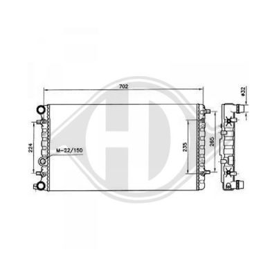 DIEDERICHS Radiaator,mootorijahutus DCM2072