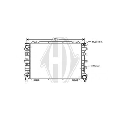 DIEDERICHS Радиатор, охлаждение двигателя DCM2076