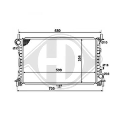 DIEDERICHS Radiaator,mootorijahutus DCM2085