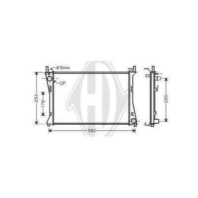 DIEDERICHS Radiaator,mootorijahutus DCM2089