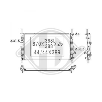 DIEDERICHS Radiaator,mootorijahutus DCM2090