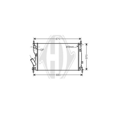 DIEDERICHS Radiaator,mootorijahutus DCM2093