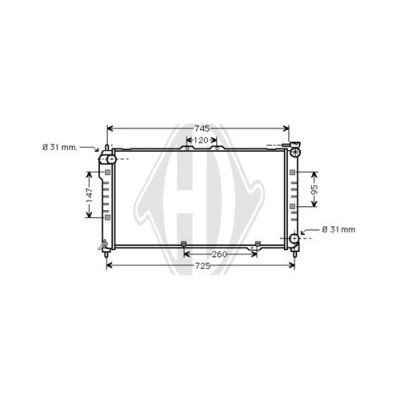 DIEDERICHS Radiaator,mootorijahutus DCM2238