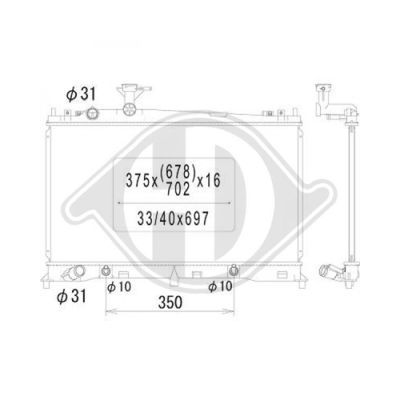 DIEDERICHS Radiaator,mootorijahutus DCM2250