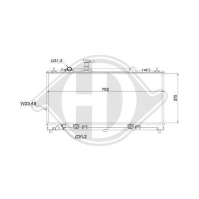 DIEDERICHS Radiaator,mootorijahutus DCM2252