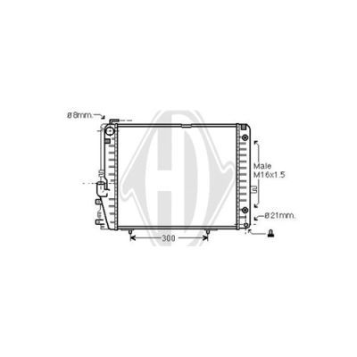 DIEDERICHS Radiaator,mootorijahutus DCM2321