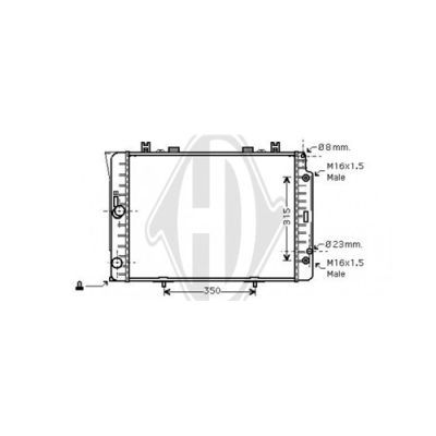 DIEDERICHS Radiaator,mootorijahutus DCM2346