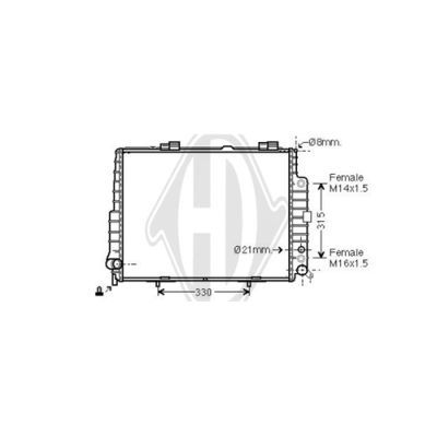 DIEDERICHS Radiaator,mootorijahutus DCM2391