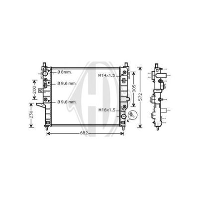 DIEDERICHS Radiaator,mootorijahutus DCM2400