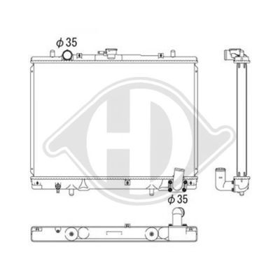 DIEDERICHS Radiaator,mootorijahutus DCM2500