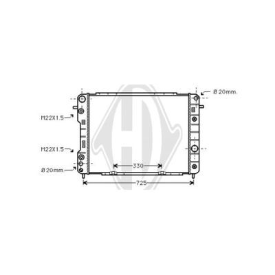 DIEDERICHS Radiaator,mootorijahutus DCM2603