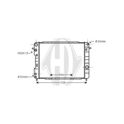 DIEDERICHS Radiaator,mootorijahutus DCM2619