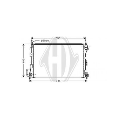 DIEDERICHS Radiaator,mootorijahutus DCM2653