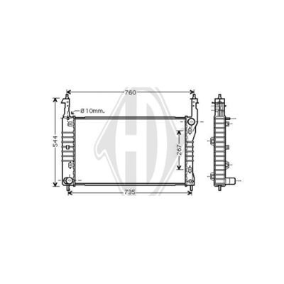 DIEDERICHS Radiaator,mootorijahutus DCM2675