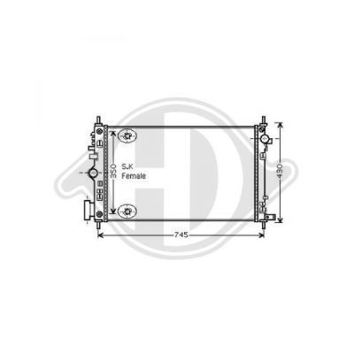 DIEDERICHS Radiaator,mootorijahutus DCM2690