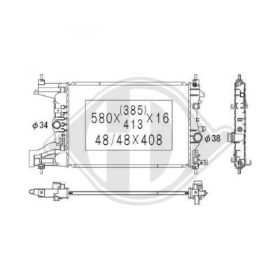 DIEDERICHS Radiaator,mootorijahutus DCM2694